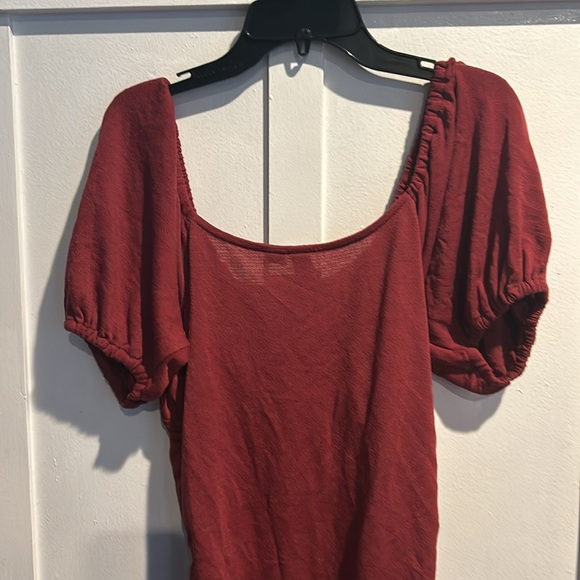 Volcom Dress MIDI Length Burgundy - Picture 4 of 6